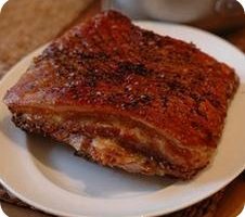 La carne de cerdo y tenia o solitaria