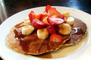 Crepes de avena con fruta