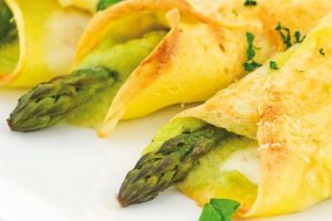 Crepes con espárragos trigueros