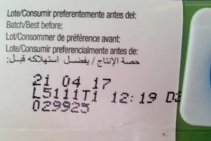 Información sobre la fecha de consumo preferente de los alimentos