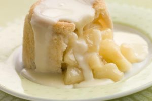 Flan de manzana