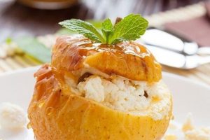 Receta de manzanas con requesón al horno