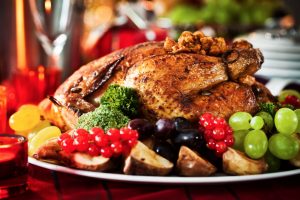 Pavo de Navidad relleno de frutas
