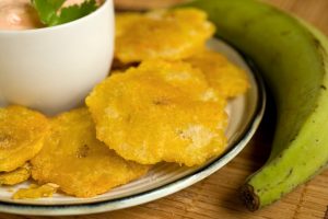 Receta de platanos verdes fritos