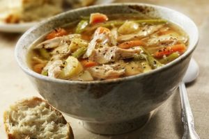 Receta de sopa de pollo para la gripe