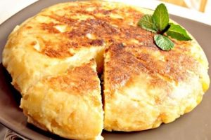 Tortilla de patatas sin huevo